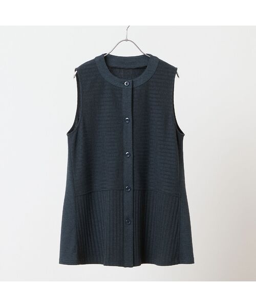 LOBJIE / ロブジェ ベスト | 【洗える・アンサンブル可能】ワイドリブベスト | 詳細14