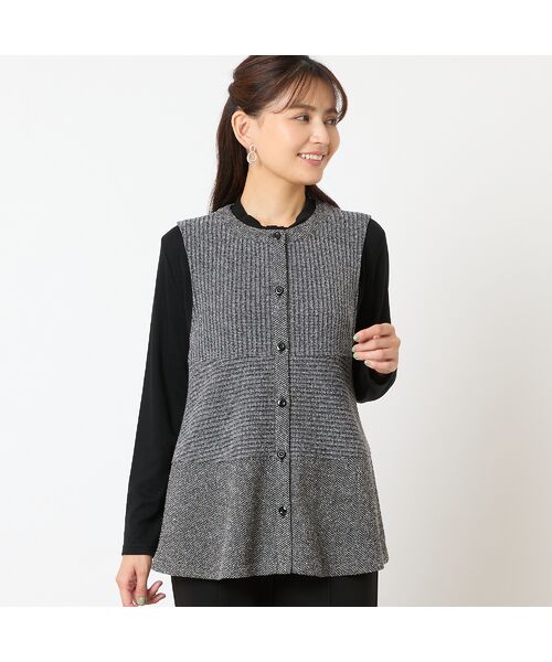 LOBJIE / ロブジェ ベスト | ジャカードニットベスト | 詳細2