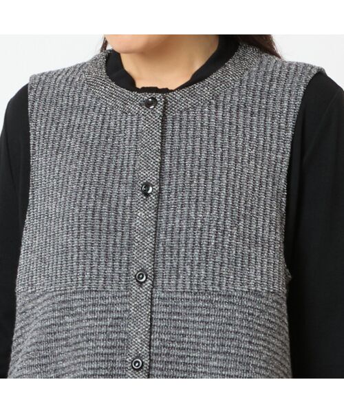 LOBJIE / ロブジェ ベスト | ジャカードニットベスト | 詳細3