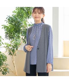 LOBJIE / ロブジェ ベスト | 【あったか素材・洗える・セットアップ可能】ワンボタンベスト