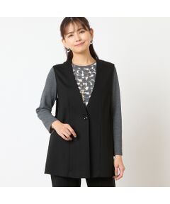 LOBJIE / ロブジェ ベスト | 【あったか素材・洗える・セットアップ可能】ワンボタンベスト