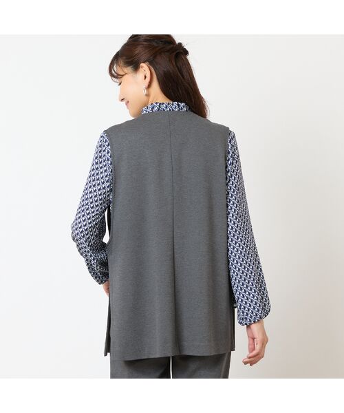 LOBJIE / ロブジェ ベスト | 【あったか素材・洗える・セットアップ可能】ワンボタンベスト | 詳細2