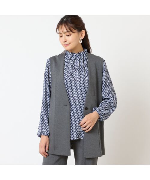 LOBJIE / ロブジェ ベスト | 【あったか素材・洗える・セットアップ可能】ワンボタンベスト | 詳細4