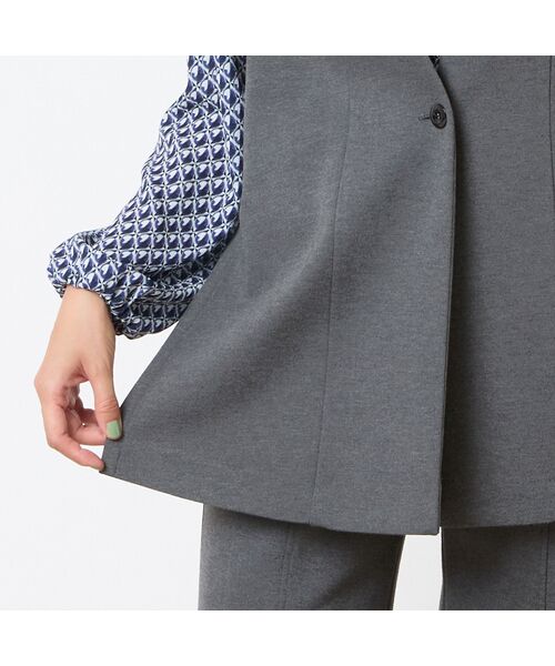 LOBJIE / ロブジェ ベスト | 【あったか素材・洗える・セットアップ可能】ワンボタンベスト | 詳細5