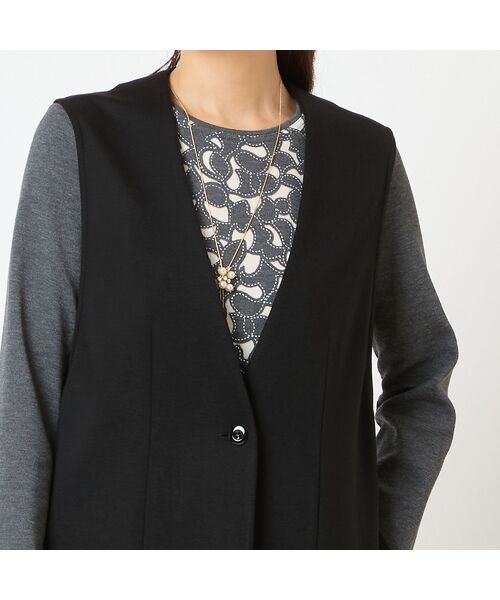 LOBJIE / ロブジェ ベスト | 【あったか素材・洗える・セットアップ可能】ワンボタンベスト | 詳細12