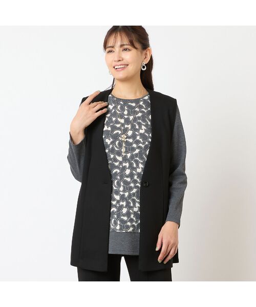 LOBJIE / ロブジェ ベスト | 【あったか素材・洗える・セットアップ可能】ワンボタンベスト | 詳細13