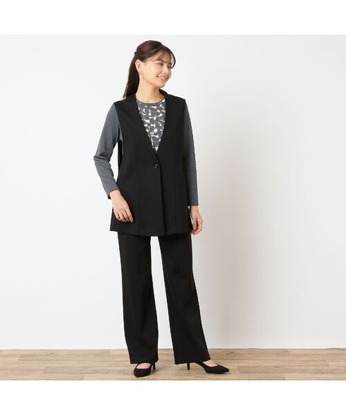 LOBJIE / ロブジェ ベスト | 【あったか素材・洗える・セットアップ可能】ワンボタンベスト | 詳細17