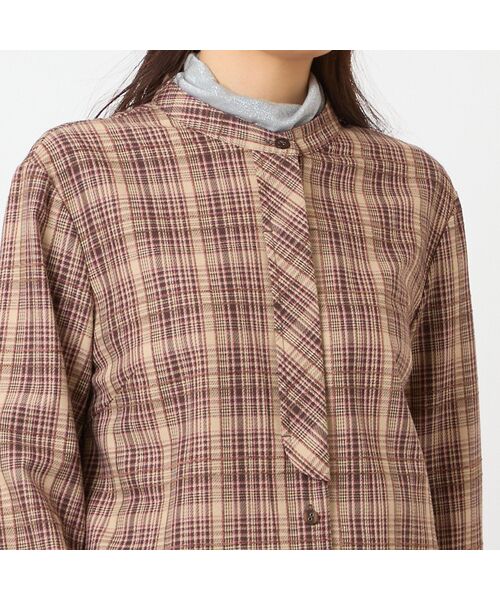 LOBJIE / ロブジェ シャツ・ブラウス | モールチェックシャツ | 詳細3
