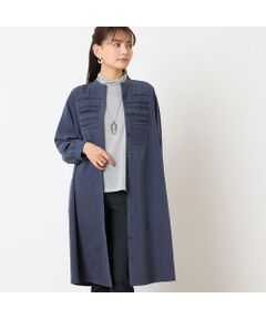 LOBJIE / ロブジェ ミニ丈・ひざ丈ワンピース | ピンタックシャツワンピース