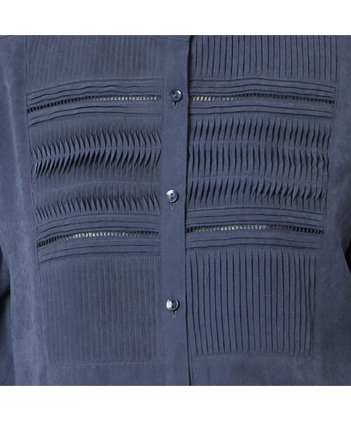 LOBJIE / ロブジェ ミニ丈・ひざ丈ワンピース | ピンタックシャツワンピース | 詳細2