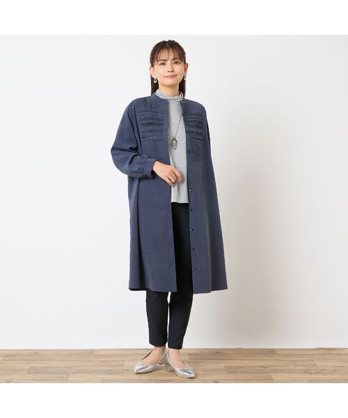 LOBJIE / ロブジェ ミニ丈・ひざ丈ワンピース | ピンタックシャツワンピース | 詳細5