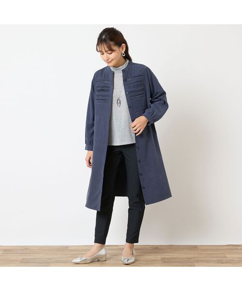 LOBJIE / ロブジェ ミニ丈・ひざ丈ワンピース | ピンタックシャツワンピース | 詳細7