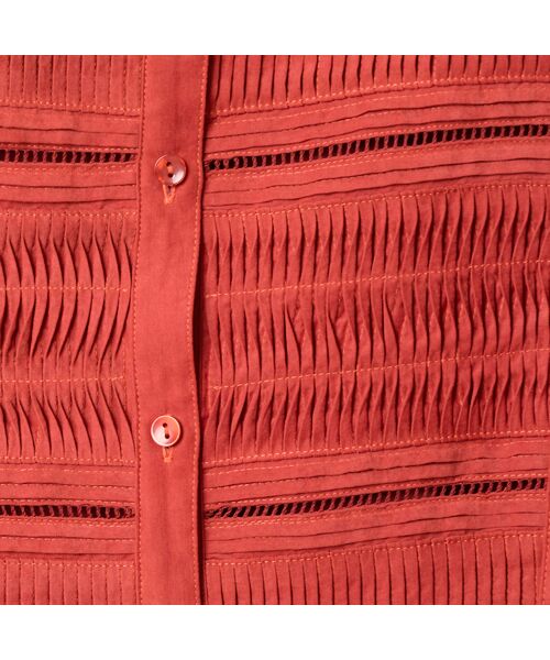 LOBJIE / ロブジェ ミニ丈・ひざ丈ワンピース | ピンタックシャツワンピース | 詳細11