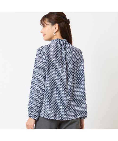 LOBJIE / ロブジェ シャツ・ブラウス | 【洗える・セットアップ可能】幾何柄ギャザーブラウス | 詳細2