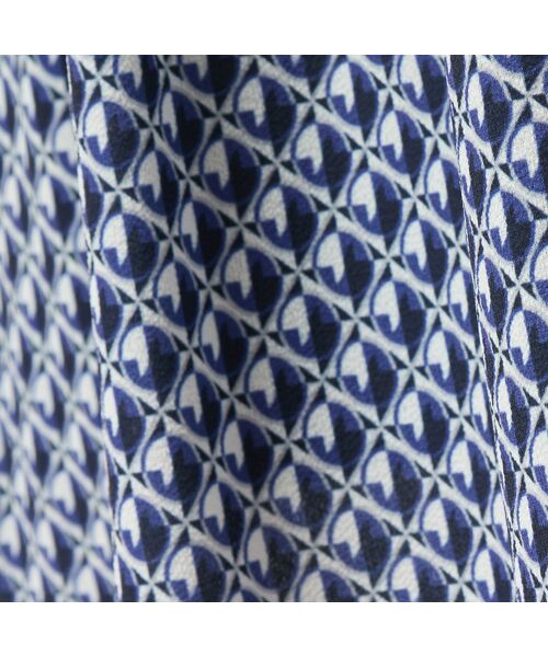 LOBJIE / ロブジェ シャツ・ブラウス | 【洗える・セットアップ可能】幾何柄ギャザーブラウス | 詳細4