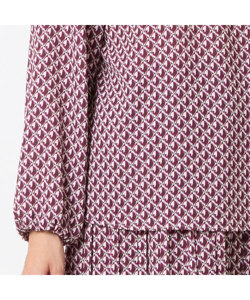 LOBJIE / ロブジェ シャツ・ブラウス | 【洗える・セットアップ可能】幾何柄ギャザーブラウス | 詳細11