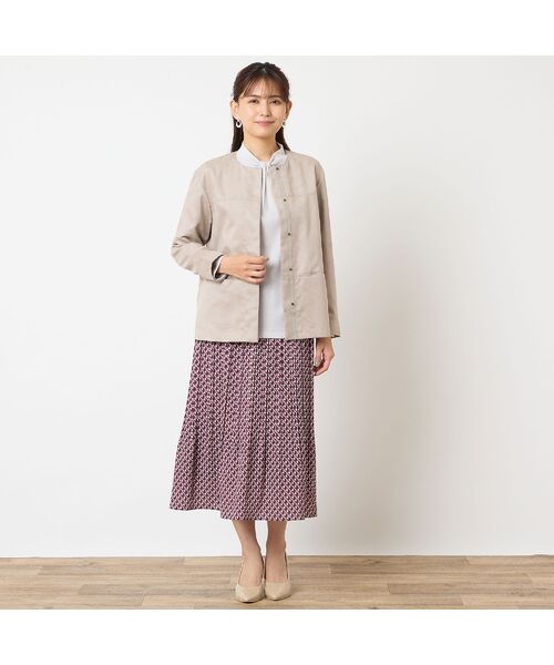 LOBJIE / ロブジェ ノーカラージャケット | フェイクスウェードジャケット | 詳細3