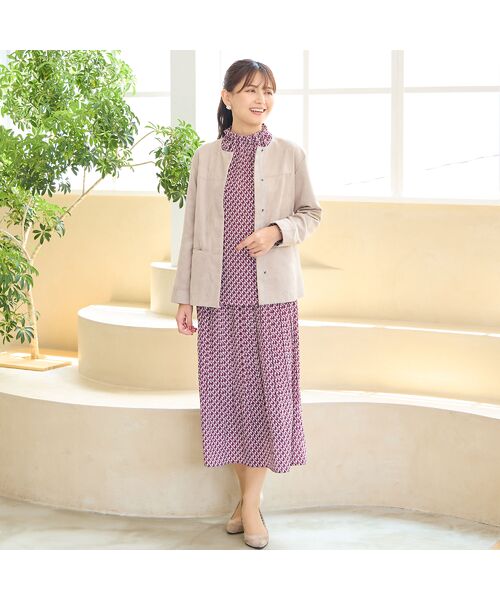 LOBJIE / ロブジェ ノーカラージャケット | フェイクスウェードジャケット | 詳細6