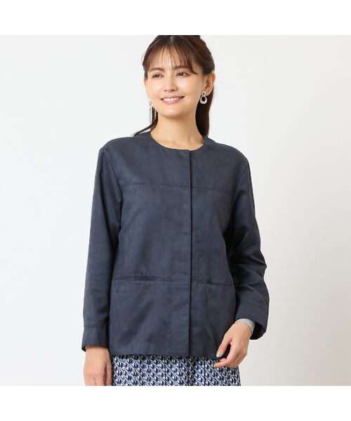 LOBJIE / ロブジェ ノーカラージャケット | フェイクスウェードジャケット | 詳細8