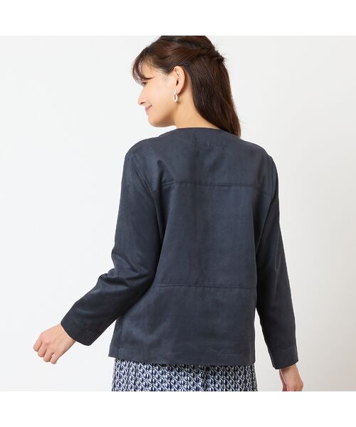 LOBJIE / ロブジェ ノーカラージャケット | フェイクスウェードジャケット | 詳細9