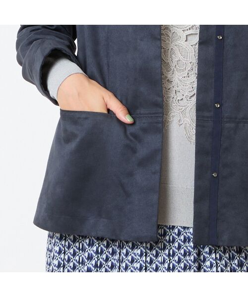 LOBJIE / ロブジェ ノーカラージャケット | フェイクスウェードジャケット | 詳細11