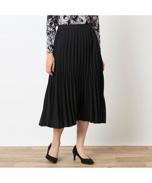 LOBJIE / ロブジェ ミニ・ひざ丈スカート | ジョーゼットプリーツスカート | 詳細1