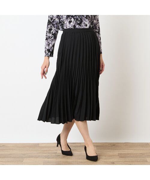 LOBJIE / ロブジェ ミニ・ひざ丈スカート | ジョーゼットプリーツスカート | 詳細4