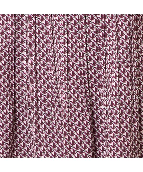 LOBJIE / ロブジェ ミニ・ひざ丈スカート | 【セットアップ可能】幾何柄プリーツスカート | 詳細12