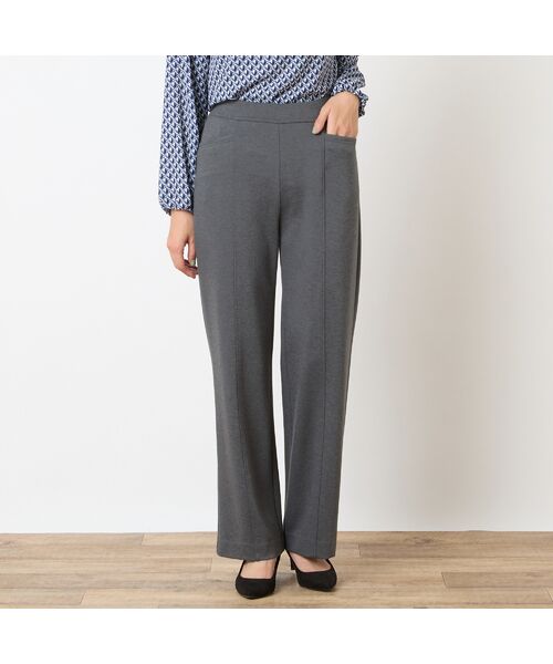 LOBJIE / ロブジェ その他パンツ | 【あったか素材・洗える・セットアップ可能】セミワイドストレートパンツ | 詳細1