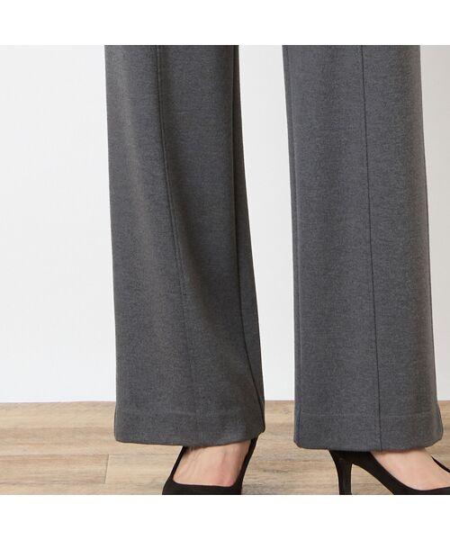 LOBJIE / ロブジェ その他パンツ | 【あったか素材・洗える・セットアップ可能】セミワイドストレートパンツ | 詳細4