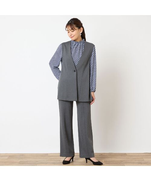 LOBJIE / ロブジェ その他パンツ | 【あったか素材・洗える・セットアップ可能】セミワイドストレートパンツ | 詳細5