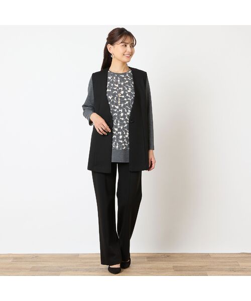 LOBJIE / ロブジェ その他パンツ | 【あったか素材・洗える・セットアップ可能】セミワイドストレートパンツ | 詳細13