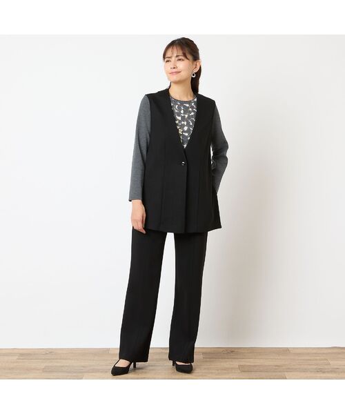 LOBJIE / ロブジェ その他パンツ | 【あったか素材・洗える・セットアップ可能】セミワイドストレートパンツ | 詳細14