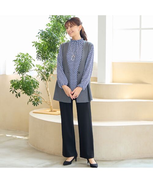 LOBJIE / ロブジェ その他パンツ | 【あったか素材・洗える・セットアップ可能】セミワイドストレートパンツ | 詳細15