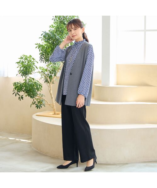 LOBJIE / ロブジェ その他パンツ | 【あったか素材・洗える・セットアップ可能】セミワイドストレートパンツ | 詳細16