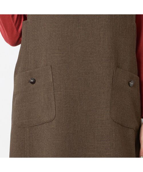 LOBJIE / ロブジェ ミニ丈・ひざ丈ワンピース | 【洗える】Vネックジャンパースカート | 詳細5