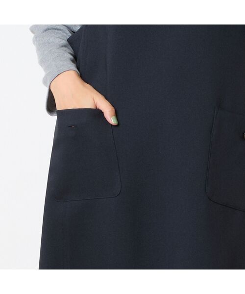 LOBJIE / ロブジェ ミニ丈・ひざ丈ワンピース | 【洗える】Vネックジャンパースカート | 詳細8