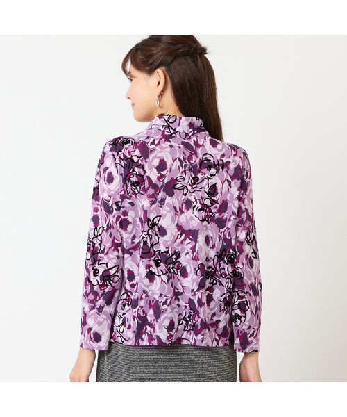 LOBJIE / ロブジェ カットソー | 【洗える・日本製】チュールプリントカットソー | 詳細7