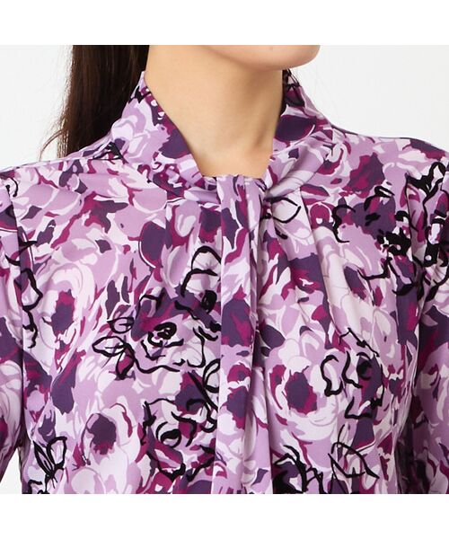 LOBJIE / ロブジェ カットソー | 【洗える・日本製】チュールプリントカットソー | 詳細9