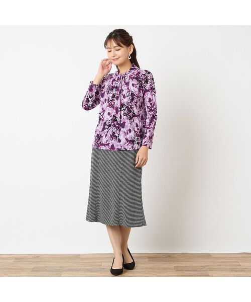 LOBJIE / ロブジェ カットソー | 【洗える・日本製】チュールプリントカットソー | 詳細12