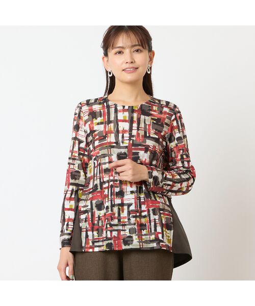 LOBJIE / ロブジェ カットソー | 【洗える・日本製】チェック柄カットソー | 詳細4