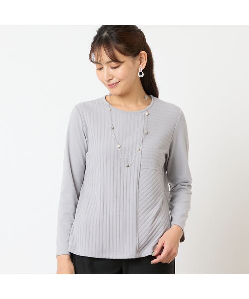 LOBJIE / ロブジェ カットソー | 【洗える・アンサンブル可能】ワイドリブカットソー | 詳細1