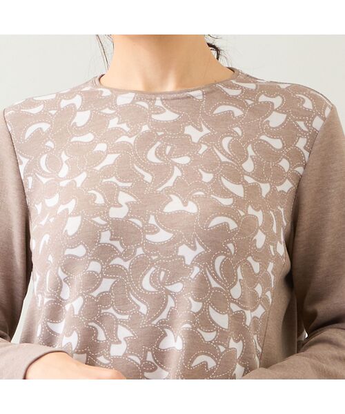 LOBJIE / ロブジェ カットソー | 【洗える・アンサンブル可能・日本製】花柄オパール加工カットソー | 詳細2