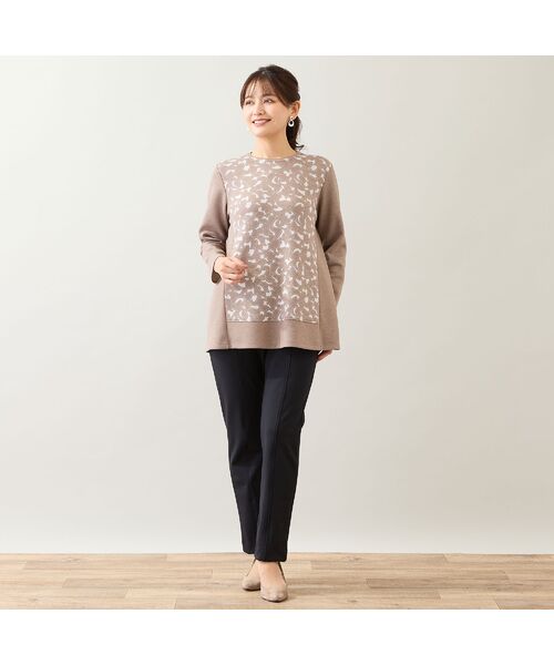 LOBJIE / ロブジェ カットソー | 【洗える・アンサンブル可能・日本製】花柄オパール加工カットソー | 詳細4