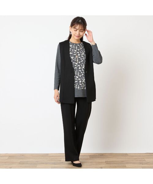 LOBJIE / ロブジェ カットソー | 【洗える・アンサンブル可能・日本製】花柄オパール加工カットソー | 詳細16