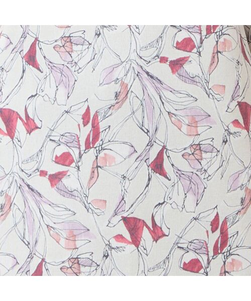 LOBJIE / ロブジェ カットソー | 【洗える・日本製】襟ピンタック 花柄チュニック | 詳細2