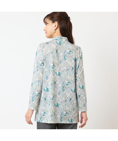 LOBJIE / ロブジェ カットソー | 【洗える・日本製】襟ピンタック 花柄チュニック | 詳細8