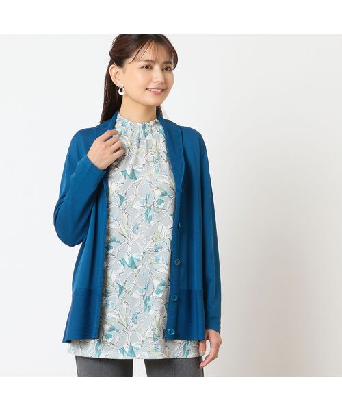 LOBJIE / ロブジェ カットソー | 【洗える・日本製】襟ピンタック 花柄チュニック | 詳細14