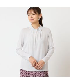 LOBJIE / ロブジェ カットソー | 【洗える・日本製】ボウタイ風カットソー