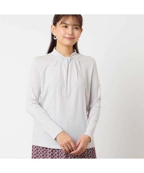 LOBJIE / ロブジェ カットソー | 【洗える・日本製】ボウタイ風カットソー | 詳細1